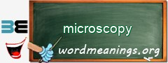 WordMeaning blackboard for microscopy